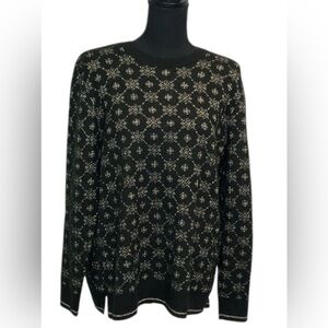 Liz Claiborne Metallic Print Sweater